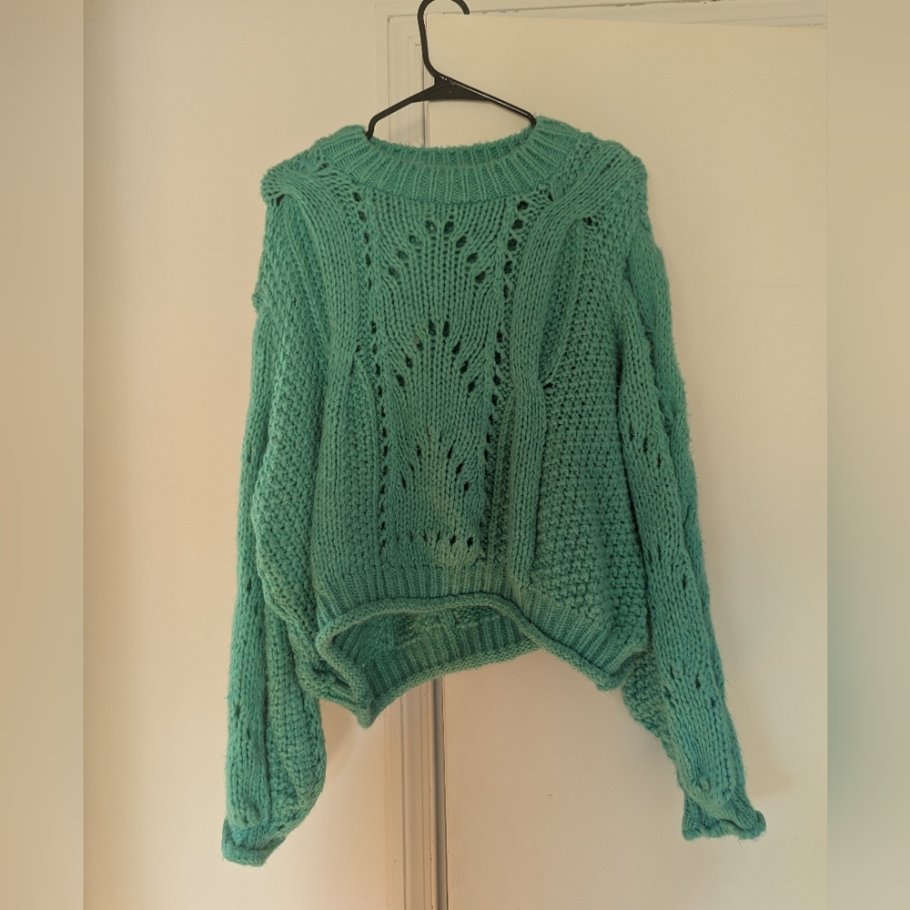 Topshop Teal Knit Sweater